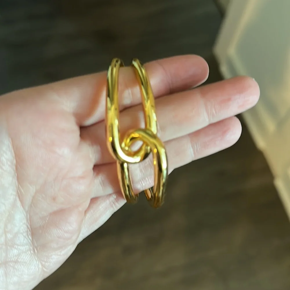 J. Crew Gold Knot Open Cuff Bracelet